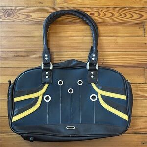 Stylish Mod 60s Style Black and Yellow  Bag